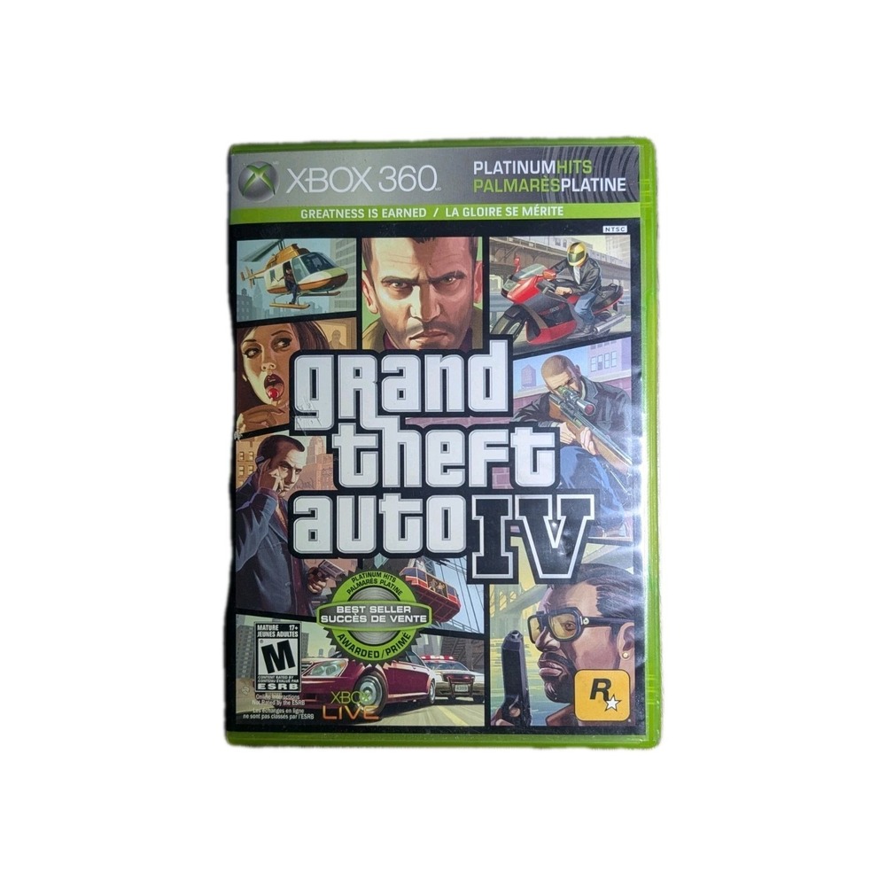 Grand Theft Auto IV GTA 4 (Xbox 360, 2008) Tested CIB With Map Game